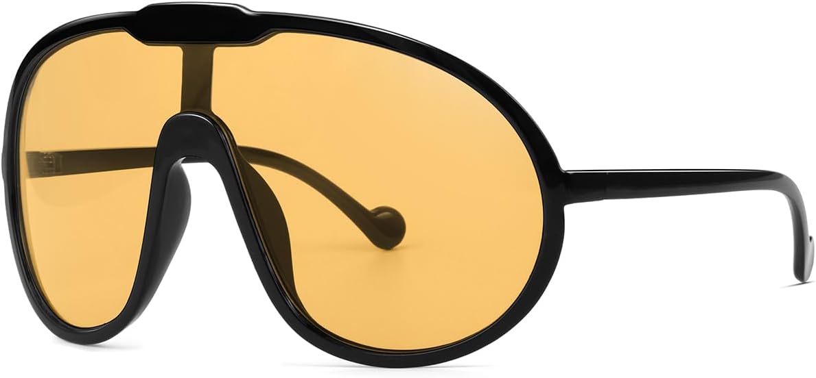 Trendy Oversized Sunglasses for Women Men Fashion Shield Aviator Sun Glasses UV400 Protection Goggles