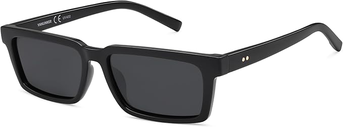 VANLINKER Retro Rectangular Polarized Sunglasses for Women Men Trendy Small Chic 80s 90s Square Sun Glasses VL9877