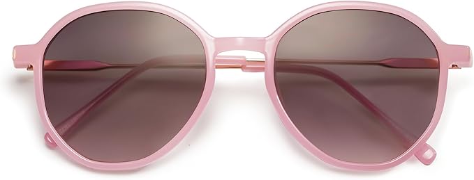 SOJOS Trendy Designer Hexagon Round Sunglasses for Women Fashion Big Shades Geometric Women Sunglasses SJ2181