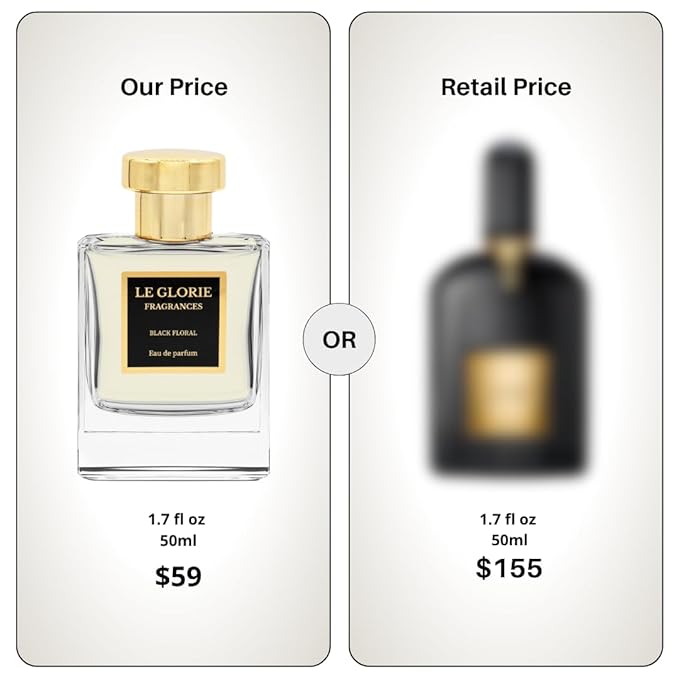 Inspired by T Ford's Black orchid, Black Floral EDP, Long Lasting 12-14 Hours Perfume Spray for Men, Women, Unisex, All Skin Types, Cruelty Free - 1.7oz 50ml