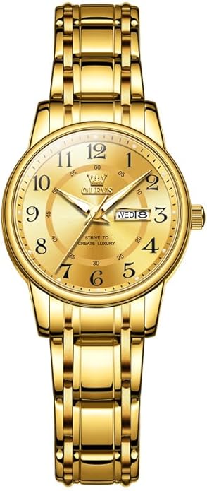 OLEVS Stainless Steel Women's Watch Dress Watches for Women with Date Fashion Ladies Business Waterproof Analog Quartz Small Wrist Watch Reloj Mujer