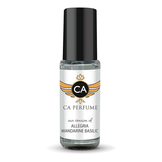 CA Perfume Impression of Allegria Mandarine Basilic for Women Perfume Oil Citrus Aromatic Scent Long Lasting Perfumes for Women Travel Size Mini Perfume TSA Ready Body Oil Roll-on 0.14 Fl Oz 4ml