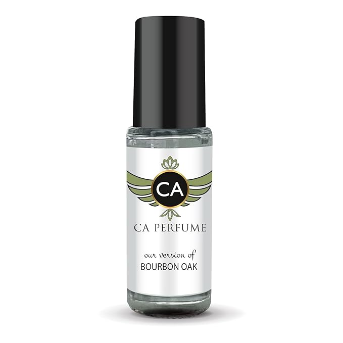 CA Perfume Originals Bourbon Oak for Men Perfume Oil Woody Spicy Scent Long Lasting Cologne for Men Travel Size Mini Perfume Sample TSA Ready Body Oil Roll-on 0.14 Fl Oz 4ml