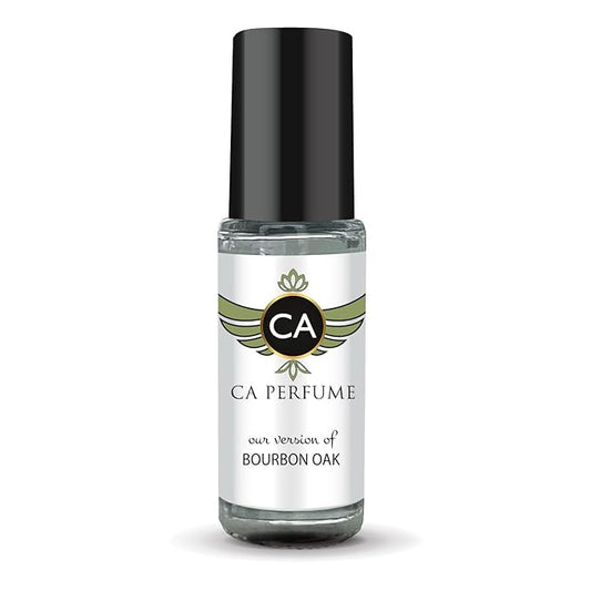 CA Perfume Originals Bourbon Oak for Men Perfume Oil Woody Spicy Scent Long Lasting Cologne for Men Travel Size Mini Perfume Sample TSA Ready Body Oil Roll-on 0.14 Fl Oz 4ml