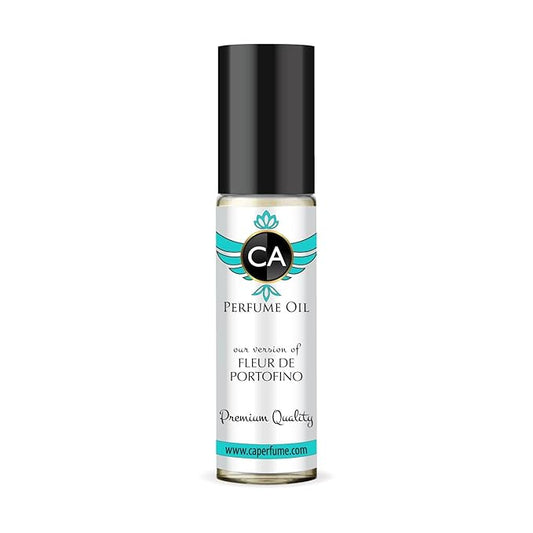 CA Perfume Impression of Fleur De Portofino Unisex Fragrance Oil Floral Fruity Scent Long Lasting Perfumes for Women & Men Travel Size TSA Ready Mini Parfum Body Oil Roll-on 0.33 Fl Oz 10ml