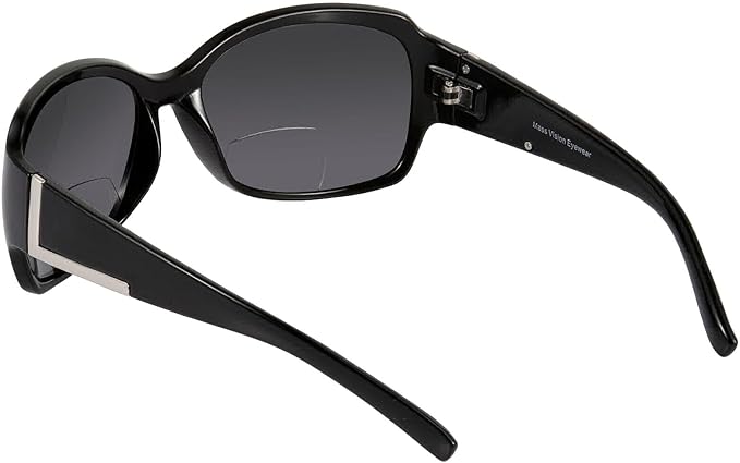 Bifocal Sunglasses 'The Fashionista' Women's Designer Outdoor Reading Glasses with UV400 Protection (2 Pack)