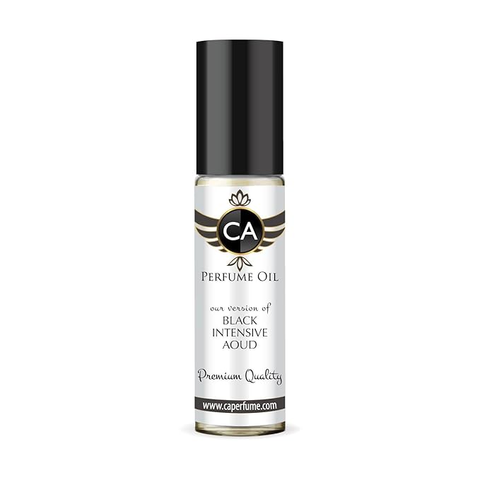 CA Perfume Impression of Black Intensive Aoud Unisex Fragrance Oil Amber Woody Scent Long Lasting Perfumes for Women & Men Travel Size TSA Ready Mini Parfum Body Oil Roll-on 0.33 Fl Oz 10ml