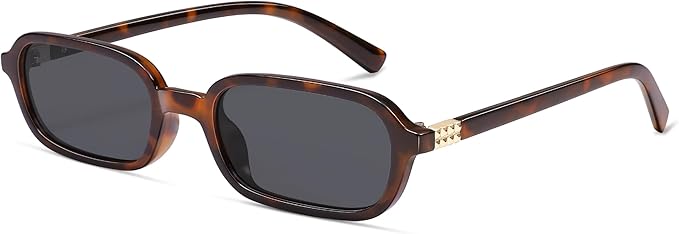 Retro Rectangular Sunglasses for Women Vintage Fashion Trendy Funny Small 90s Square Sunnies 2025 AP3698