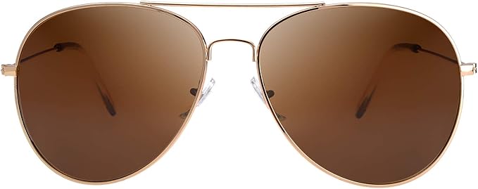 The Fresh Classic Aviator Frame Light Color Lens XL Oversized Sunglasses Gift Box