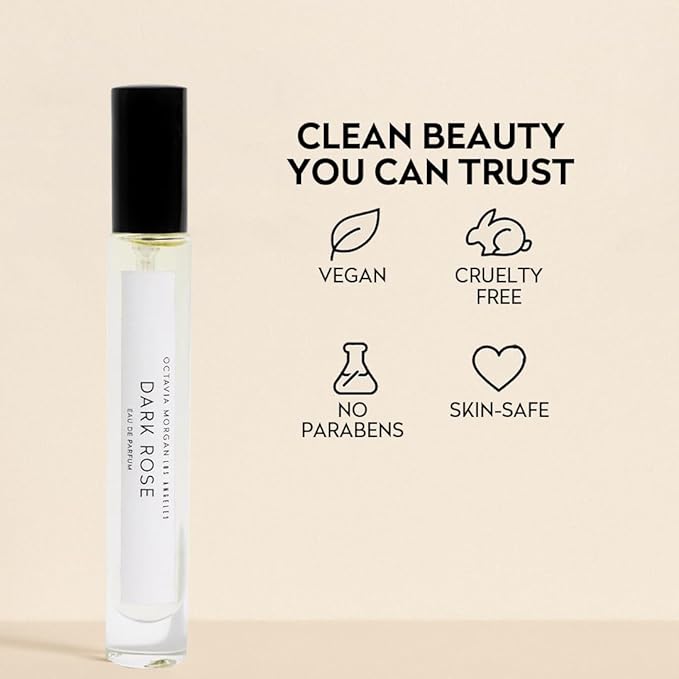 OCTAVIA MORGAN DARK ROSE Eau De Parfum- Bold Vanilla Perfume with Black Rose, Plum & Pink Peppercorn- Travel Perfumes with Long-Lasting, Seductive Depth- Unisex Perfume for Unforgettable Moments- 10ML