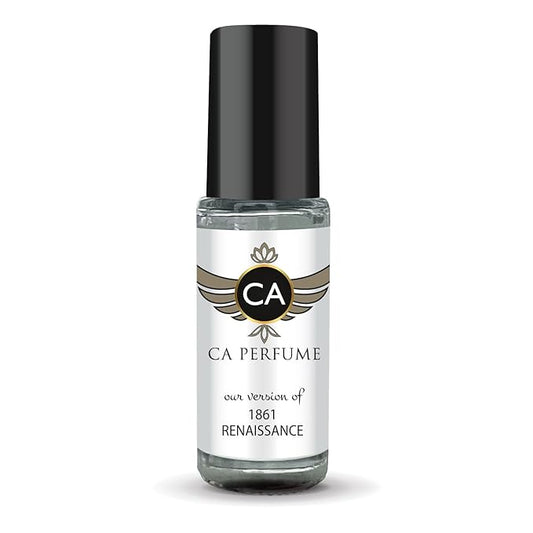 CA Perfume Impression of 1861 Renaissance Unisex Perfume Oil Citrus Aromatic Scent Long Lasting Fragrance for Women and Men Travel Size Mini Perfume Sample TSA Ready Body Oil Roll-on 0.14 Fl Oz 4ml