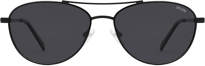 SOJOS Retro Polarized Aviator Sunglasses for Women Men Vintage 70s Style UV Protection Womens Mens Sun Glasses SJ1265