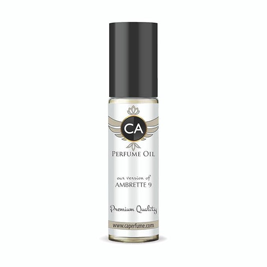 CA Perfume Impression of Ambrette 9 Unisex Fragrance Oil Aromatic Scent Long Lasting Perfumes for Women & Men Travel Size TSA Ready Mini Parfum Body Oil Roll-on 0.33 Fl Oz 10ml