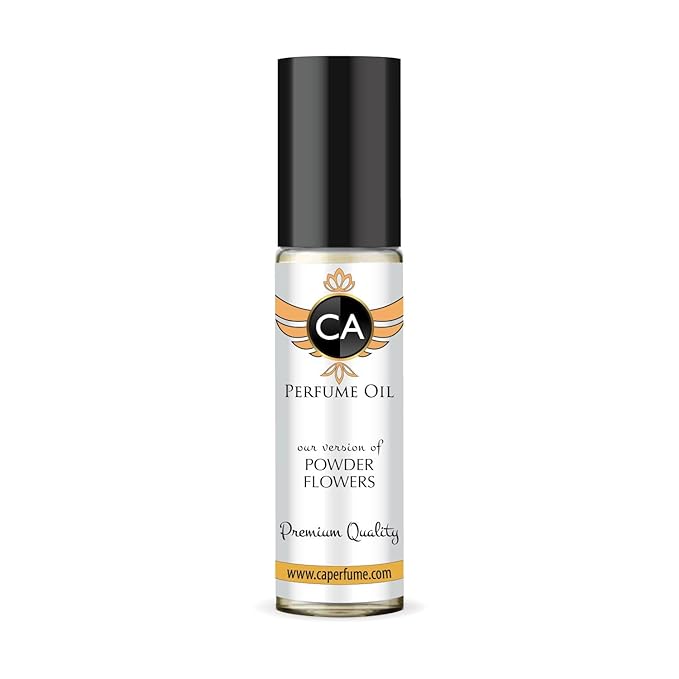 CA Perfume Impression of Powder Flowers for Women Fragrance Oil Floral Scent Long Lasting Perfumes for Women Travel Size TSA Ready Mini Parfum Body Oil Roll-on 0.33 Fl Oz 10ml