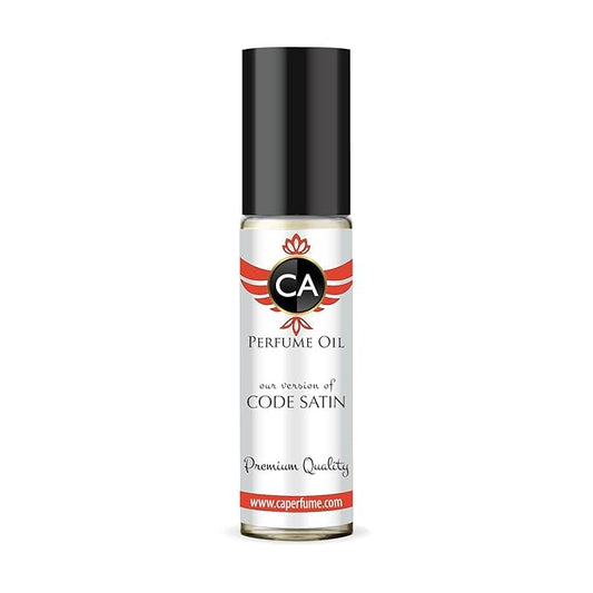 CA Perfume Impression of Code Satin for Women Fragrance Oil Floral Fruity Gourmand Scent Long Lasting Perfumes for Women Travel Size TSA Ready Mini Parfum Body Oil Roll-on 0.33 Fl Oz 10ml