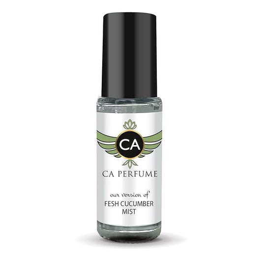 CA Perfume Originals Fresh Cucumber Mist Unisex Fragrance Oil Green Scent Long Lasting Perfumes for Women & Men Travel Size TSA Ready Mini Parfum Body Oil Roll-on 0.14 Fl Oz 4ml