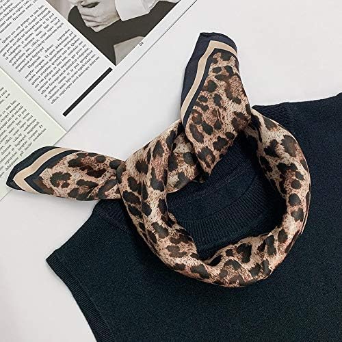 ANDANTINO 100% Real Mulberry Silk Scarf -21'' x 21''- Lightweight Neckerchief –Women Men Small Square Digital Printed Scarves
