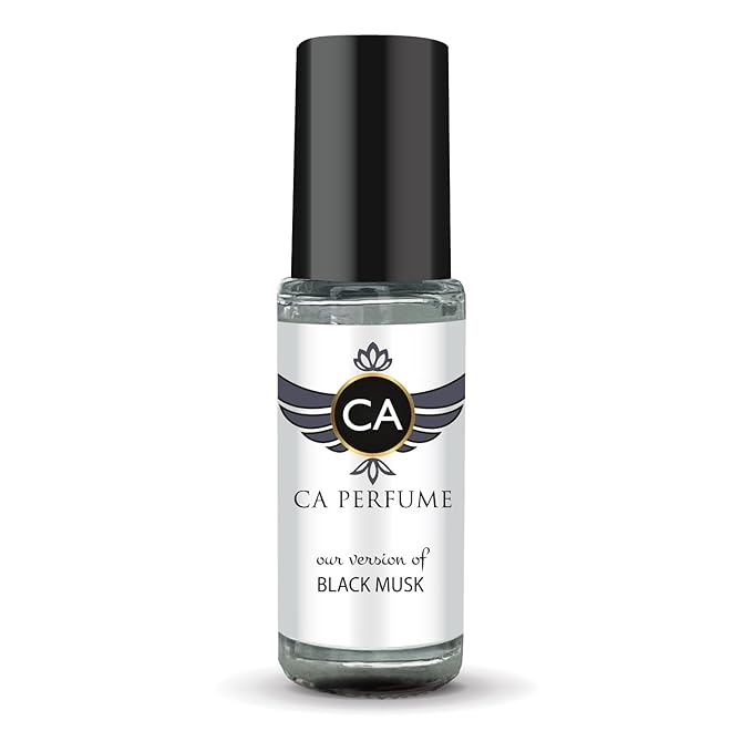CA Perfume Impression of Black Musk Unisex Perfume Oil Amber Spicy Scent Long Lasting Fragrance for Women and Men Travel Size Mini Perfume Sample TSA Ready Body Oil Roll-on 0.14 Fl Oz 4ml