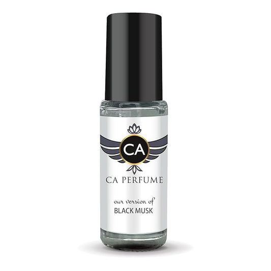 CA Perfume Impression of Black Musk Unisex Perfume Oil Amber Spicy Scent Long Lasting Fragrance for Women and Men Travel Size Mini Perfume Sample TSA Ready Body Oil Roll-on 0.14 Fl Oz 4ml