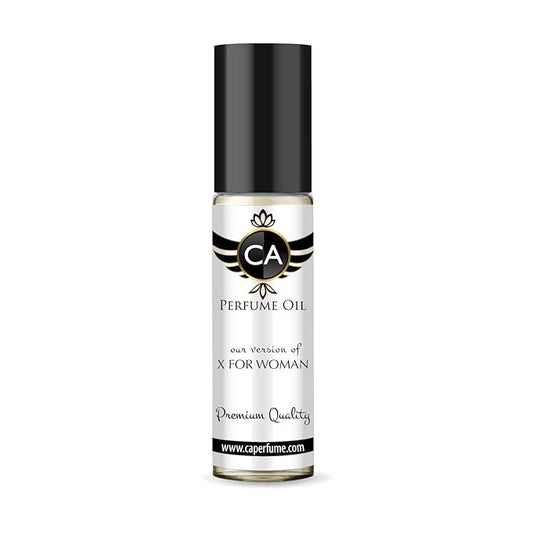 CA Perfume Impression of X For Woman for Women Fragrance Oil Chypre Fruity Scent Long Lasting Perfumes for Women Travel Size TSA Ready Mini Parfum Body Oil Roll-on 0.33 Fl Oz 10ml