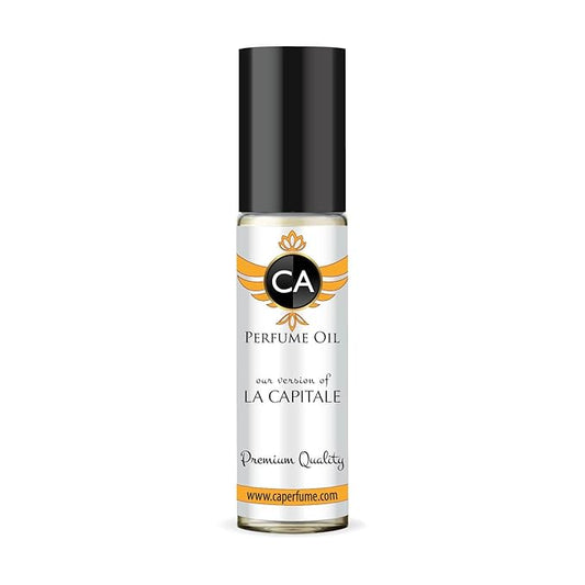 CA Perfume Impression of La Capitale Unisex Fragrance Oil Amber Vanilla Scent Long Lasting Perfumes for Women & Men Travel Size TSA Ready Mini Parfum Body Oil Roll-on 0.33 Fl Oz 10ml