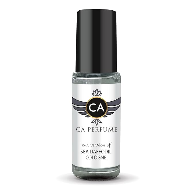 CA Perfume Impression of Sea Daffodil Cologne Unisex Perfume Oil Aromatic Aquatic Long Lasting Fragrance for Women and Men Travel Size Mini Perfume Sample TSA Ready Body Oil Roll-on 0.14 Fl Oz 4ml