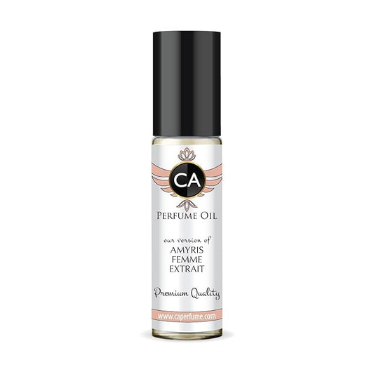 CA Perfume Impression of Amyris Femme Extrait for Women Fragrance Oil Floral Fruity Scent Long Lasting Perfumes for Women Travel Size TSA Ready Mini Parfum Body Oil Roll-on 0.33 Fl Oz 10ml