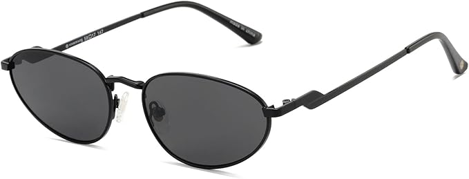 Retro Oval Sunglasses Womens Mens Trendy 2025, Fashion Y2K Narrow Oval Cat Eye Sun Glasses UV400 Protection VF2251