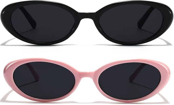 Oval Sunglasses for Women Men Fashion Small 90s Style Sun Glasses UV400