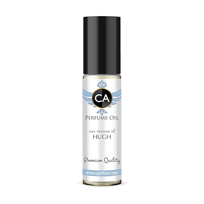 CA Perfume Impression of Hugh for Men Eau De Parfum Aromatic Green Scent Long Lasting Cologne for Men Travel Size TSA Ready for Day and Night Wear 0.33 Fl Oz 10ml