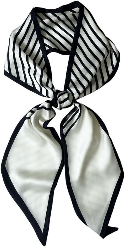 Silk Head Scarf for Hair Fashion Headwrap for Women Lightweight Neck Tie