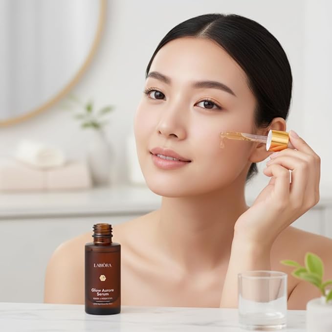 Glow Aurora Serum – Lightweight Korean Glow Drops for Face with Niacinamide, Hyaluronic Acid & Lutein, Face Glow Serum for a Dewy, Healthy-Looking Complexion, 1.01 fl oz / 30ml