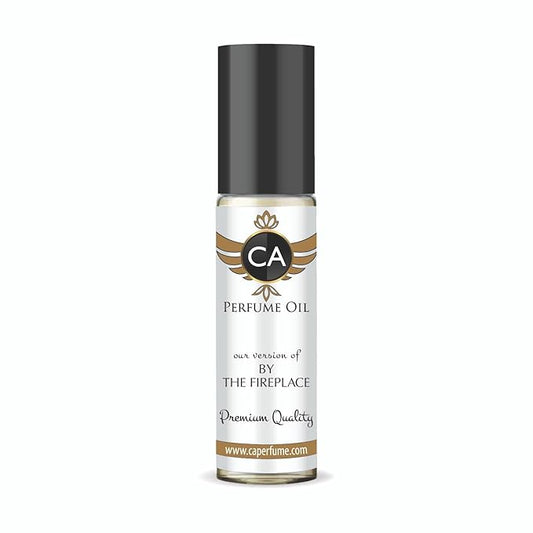CA Perfume Impression of By The Fireplace Unisex Fragrance Oil Woody Scent Long Lasting Perfumes for Women & Men Travel Size TSA Ready Mini Parfum Body Oil Roll-on 0.33 Fl Oz 10ml