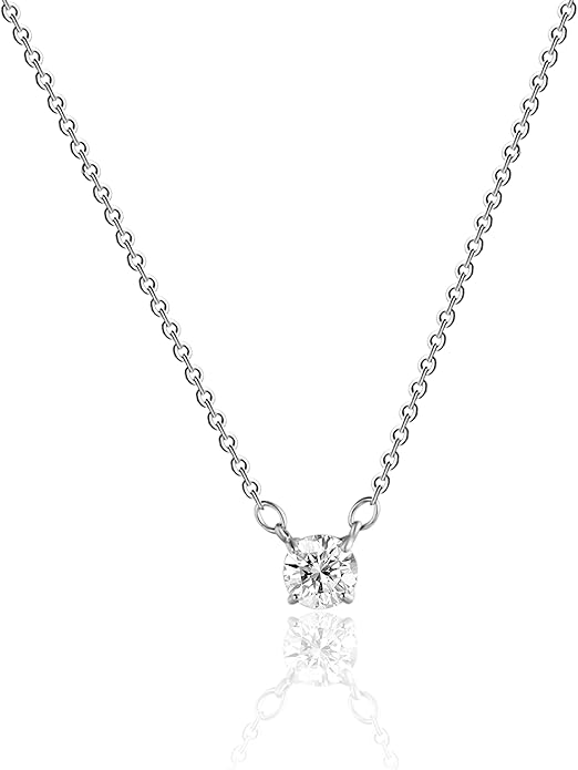 MIDEEO Christmas Gifts for Grandkids CZ Diamond Necklace for Women Dainty Layered Cubic Zirconia Solitaire Pendant Necklace Gold Plated Waterdrop Shape Square Emerald Green CZ Simulated Diamond Bridesmaid Necklace