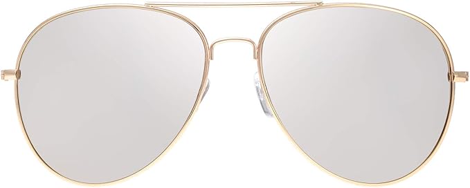 The Fresh Classic Aviator Frame Light Color Lens XL Oversized Sunglasses Gift Box