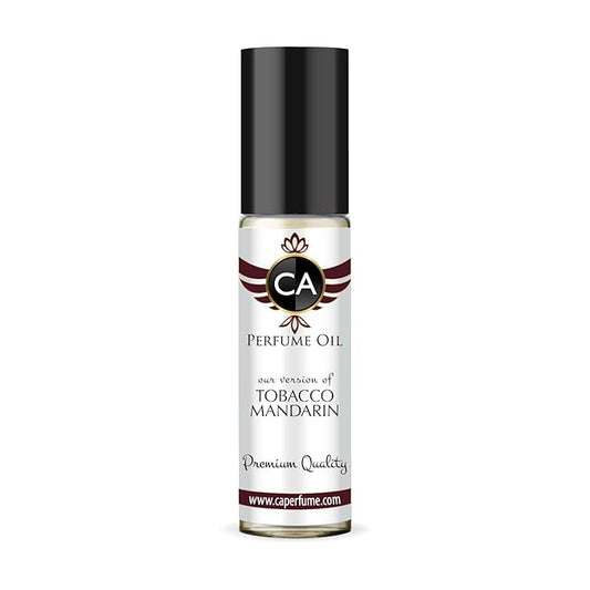 CA Perfume Impression of Tobacco Mandarin Unisex Fragrance Oil Amber Woody Scent Long Lasting Perfumes for Women & Men Travel Size TSA Ready Mini Parfum Body Oil Roll-on 0.33 Fl Oz 10ml