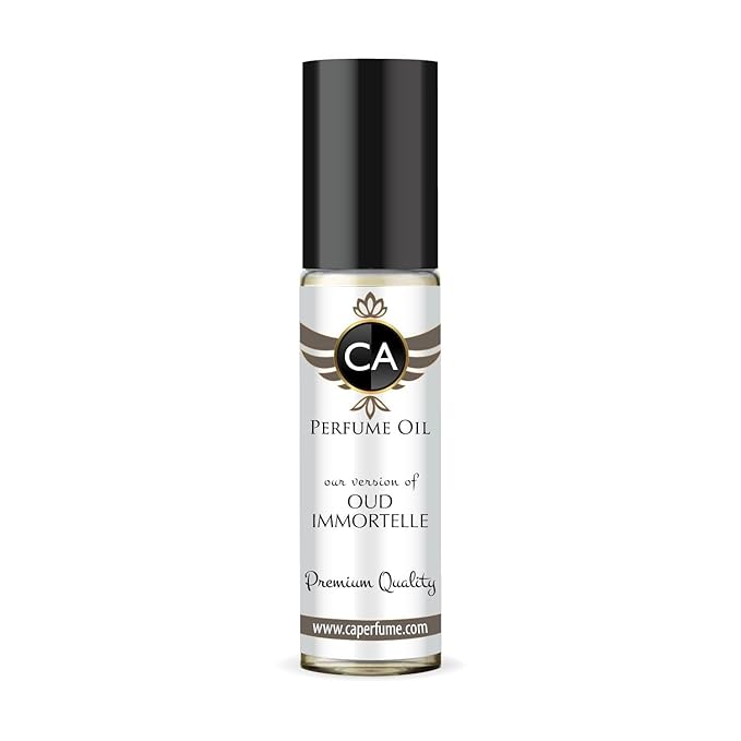 CA Perfume Impression of Oud Immortelle Unisex Fragrance Oil Woody Chypre Scent Long Lasting Perfumes for Women & Men Travel Size TSA Ready Mini Parfum Body Oil Roll-on 0.33 Fl Oz 10ml