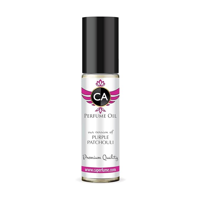 CA Perfume Impression of Purple Patchouli Unisex Fragrance Oil Floral Woody Musk Scent Long Lasting Perfumes for Women & Men Travel Size TSA Ready Mini Parfum Body Oil Roll-on 0.33 Fl Oz 10ml