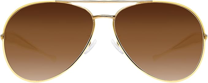 Retro Gold Aviator Sunglasses for Women Men, 2025 Metal Oversized 70s Aviators Sun Glasses