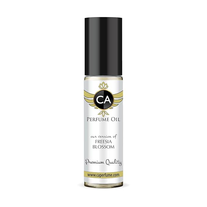 CA Perfume Originals Freesia Blossom Unisex Fragrance Oil Floral Scent Long Lasting Perfumes for Women & Men Travel Size TSA Ready Mini Parfum Body Oil Roll-on 0.33 Fl Oz 10ml