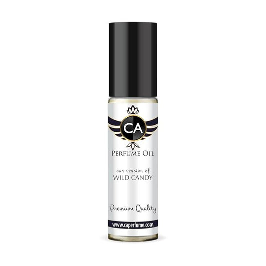 CA Perfume Impression of Wild Candy Unisex Fragrance Oil Amber Scent Long Lasting Perfumes for Women & Men Travel Size TSA Ready Mini Parfum Body Oil Roll-on 0.33 Fl Oz 10ml