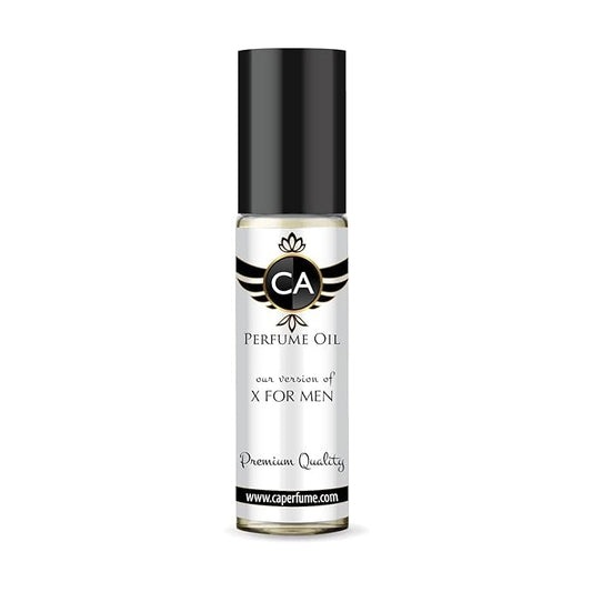 CA Perfume Impression of X For Men Fragrance Oil Oriental Fougere Scent Long Lasting Cologne for Men Travel Size TSA Ready Mini Parfum Body Oil Roll-on 0.33 Fl Oz 10ml