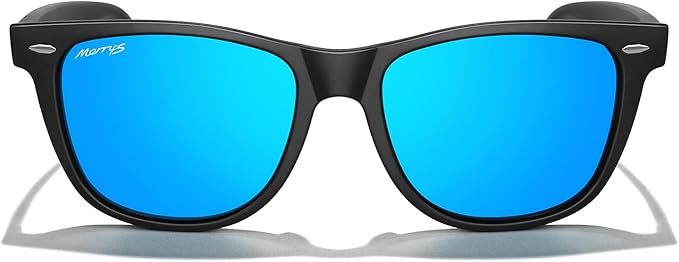 MERRY'S Classic Square Shape Polarized Sunglasses for Womens Mens Retro Designer UV400 Sun Glasses S6140