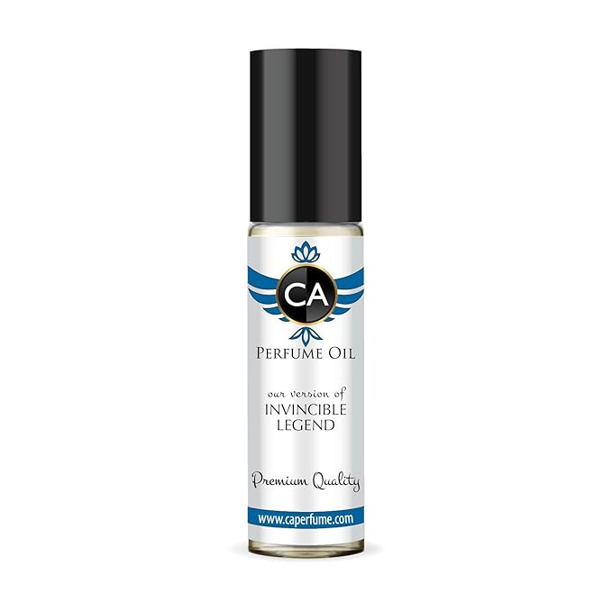 CA Perfume Impression of Invincible Legend for Men Perfume Oil Woody Aromatic Scent Long Lasting Cologne for Men Travel Size TSA Ready Mini Parfum Body Oil Roll-on 0.33 Fl Oz 10ml
