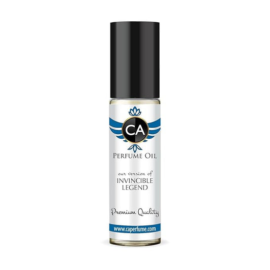CA Perfume Impression of Invincible Legend for Men Perfume Oil Woody Aromatic Scent Long Lasting Cologne for Men Travel Size TSA Ready Mini Parfum Body Oil Roll-on 0.33 Fl Oz 10ml
