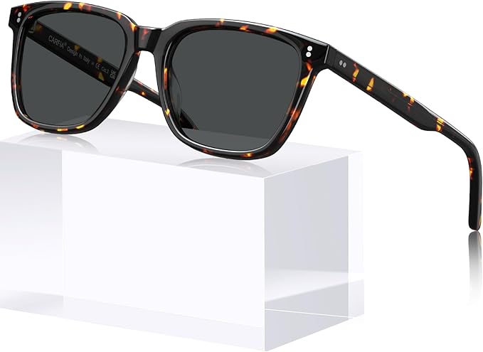 CARFIA Polarized Sunglasses for Women: Acetate, Small/Medium Size, UV400 Anti Glare CA5354