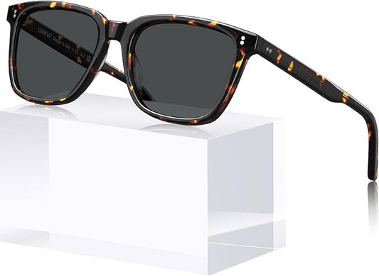 CARFIA Polarized Sunglasses for Women: Acetate, Small/Medium Size, UV400 Anti Glare CA5354