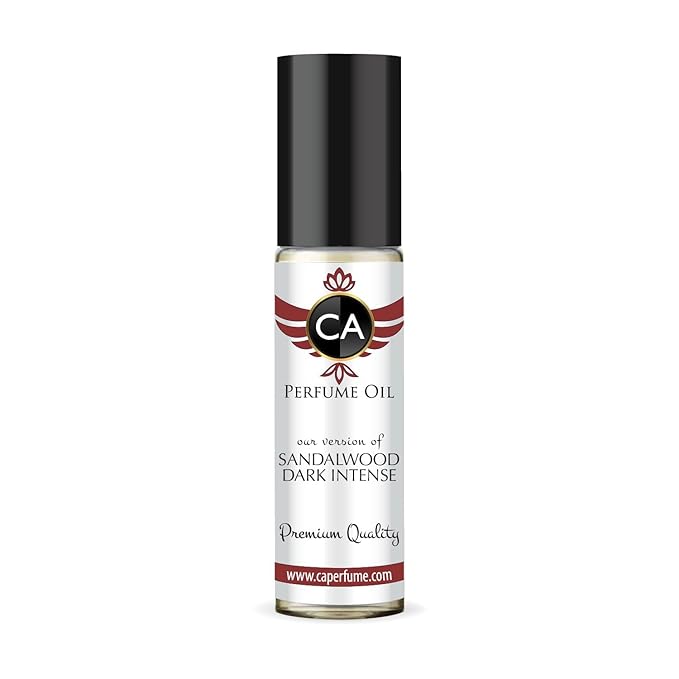 CA Perfume Impression of Sandalwood Dark Intense for Women Fragrance Oil Amber Woody Scent Long Lasting Perfumes for Women Travel Size TSA Ready Mini Parfum Body Oil Roll-on 0.33 Fl Oz 10ml
