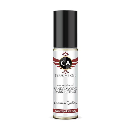 CA Perfume Impression of Sandalwood Dark Intense for Women Fragrance Oil Amber Woody Scent Long Lasting Perfumes for Women Travel Size TSA Ready Mini Parfum Body Oil Roll-on 0.33 Fl Oz 10ml