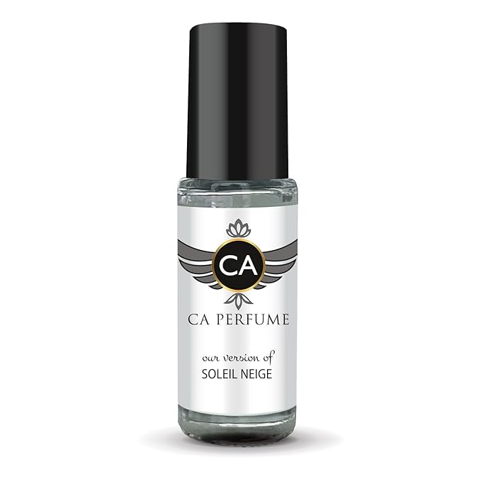 CA Perfume Impression of Soleil Neige Unisex Perfume Oil Amber Floral Scent Long Lasting Fragrance for Women and Men Travel Size Mini Perfume Sample TSA Ready Body Oil Roll-on 0.14 Fl Oz 4ml
